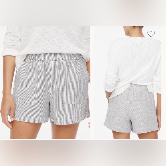 NWT JCrew Factory Linen-blend pull-on short - Picture 2 of 8